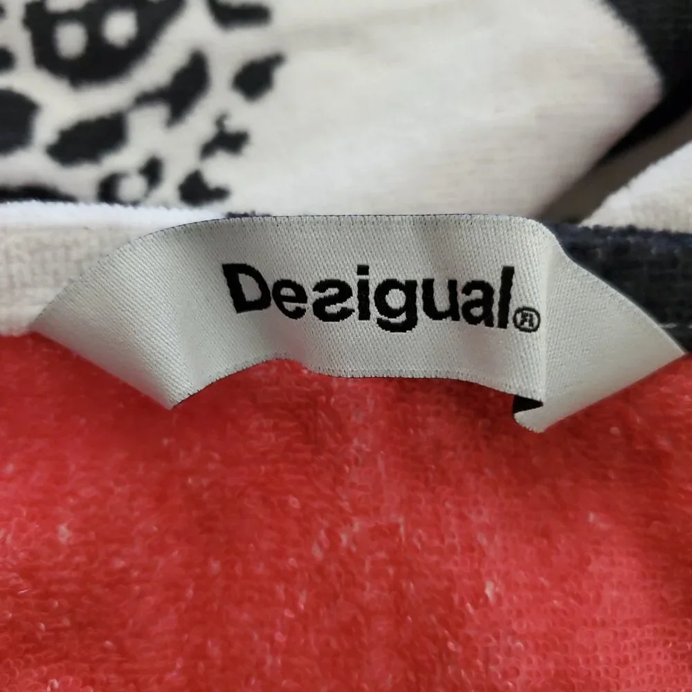 Desigual Botanical Floral Polka Dot Beach Bath Towel - New